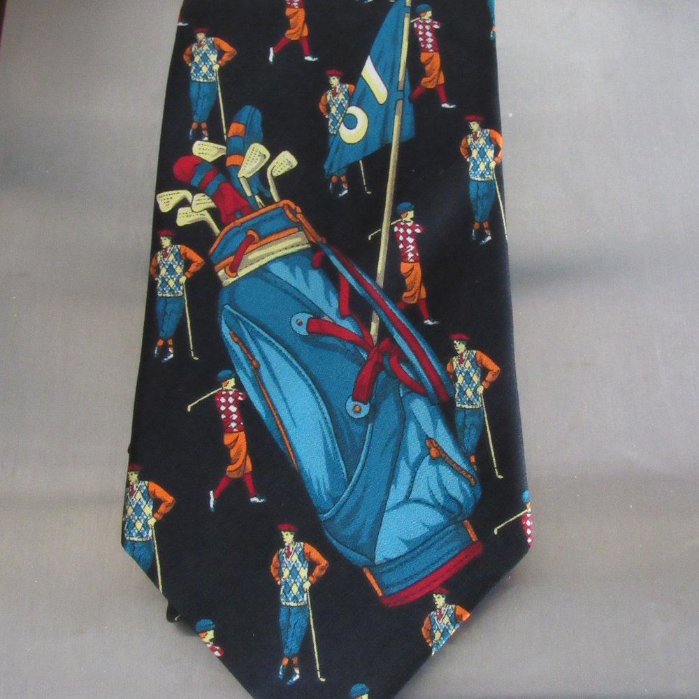 POLIFRONI MILAN GOLF THEMED MENS NECKTIE